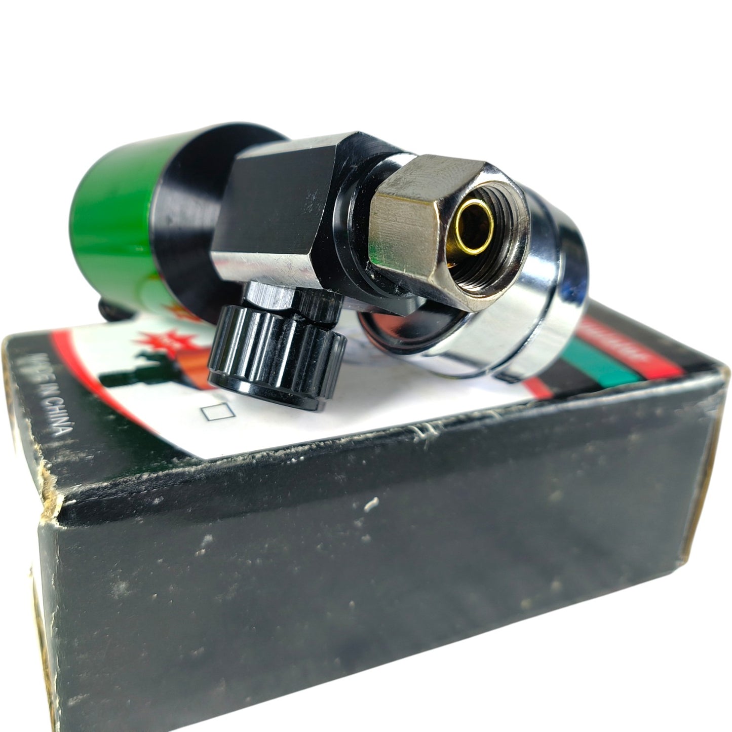 Mini Air Pressure Regulator Filter with Gauge – Spray Gun & Compressor Moisture Trap (Green)