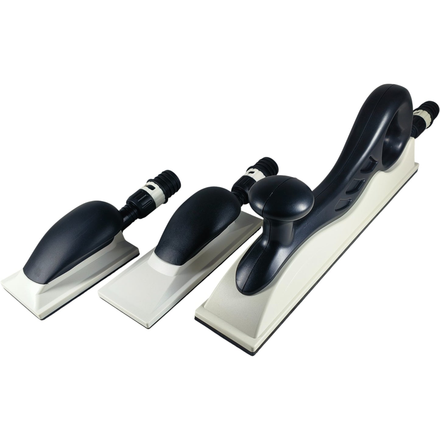 Vacuum Hand Sanding Block Set – Hook & Loop Backing, Dust Extraction, Ergonomic Design (Sizes: 70x125mm, 70x198mm, 70x400mm)