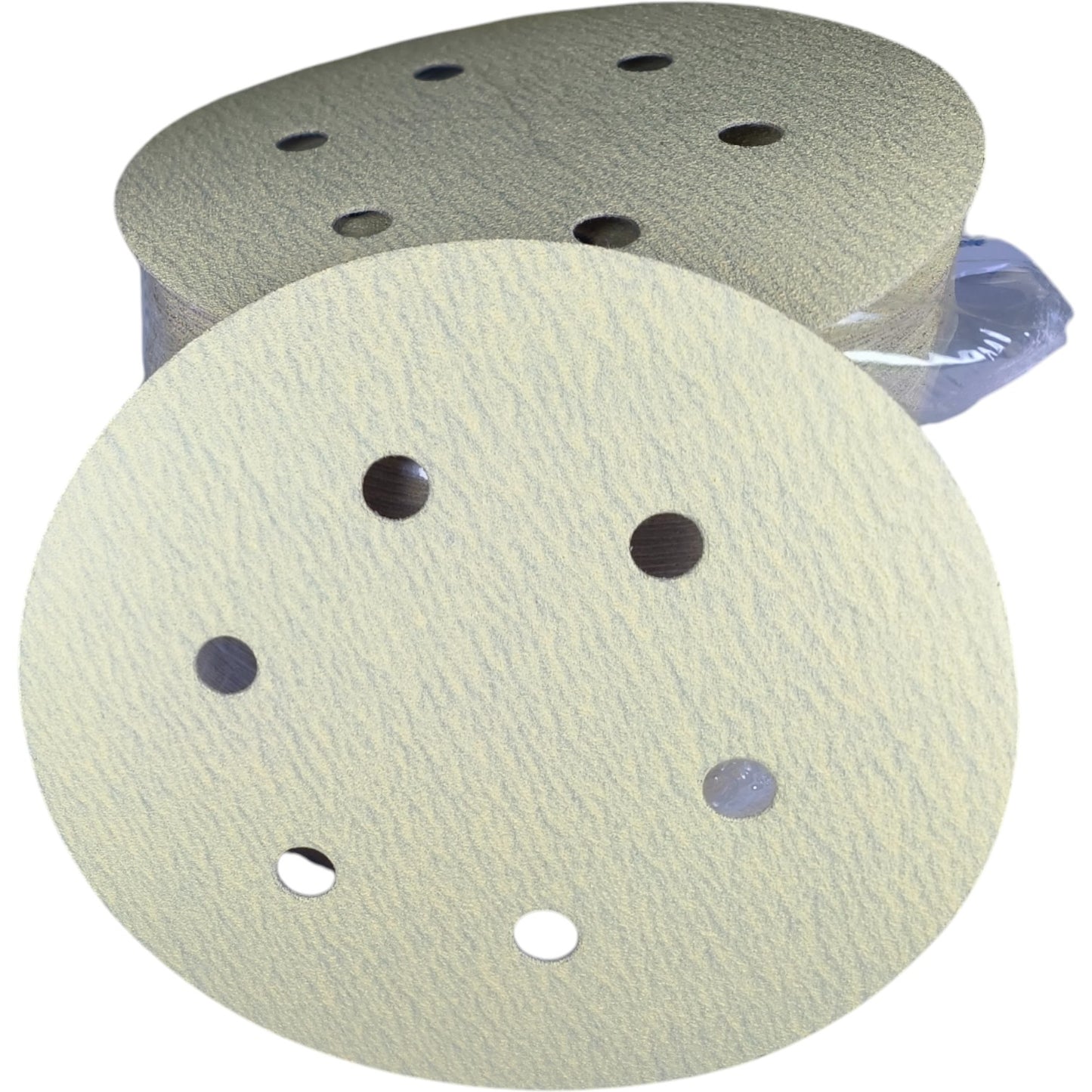 ICR Velcro Gold Sanding Discs – P220 Grit, 6” (150mm), Multi-hole, 100 Pcs Pack
