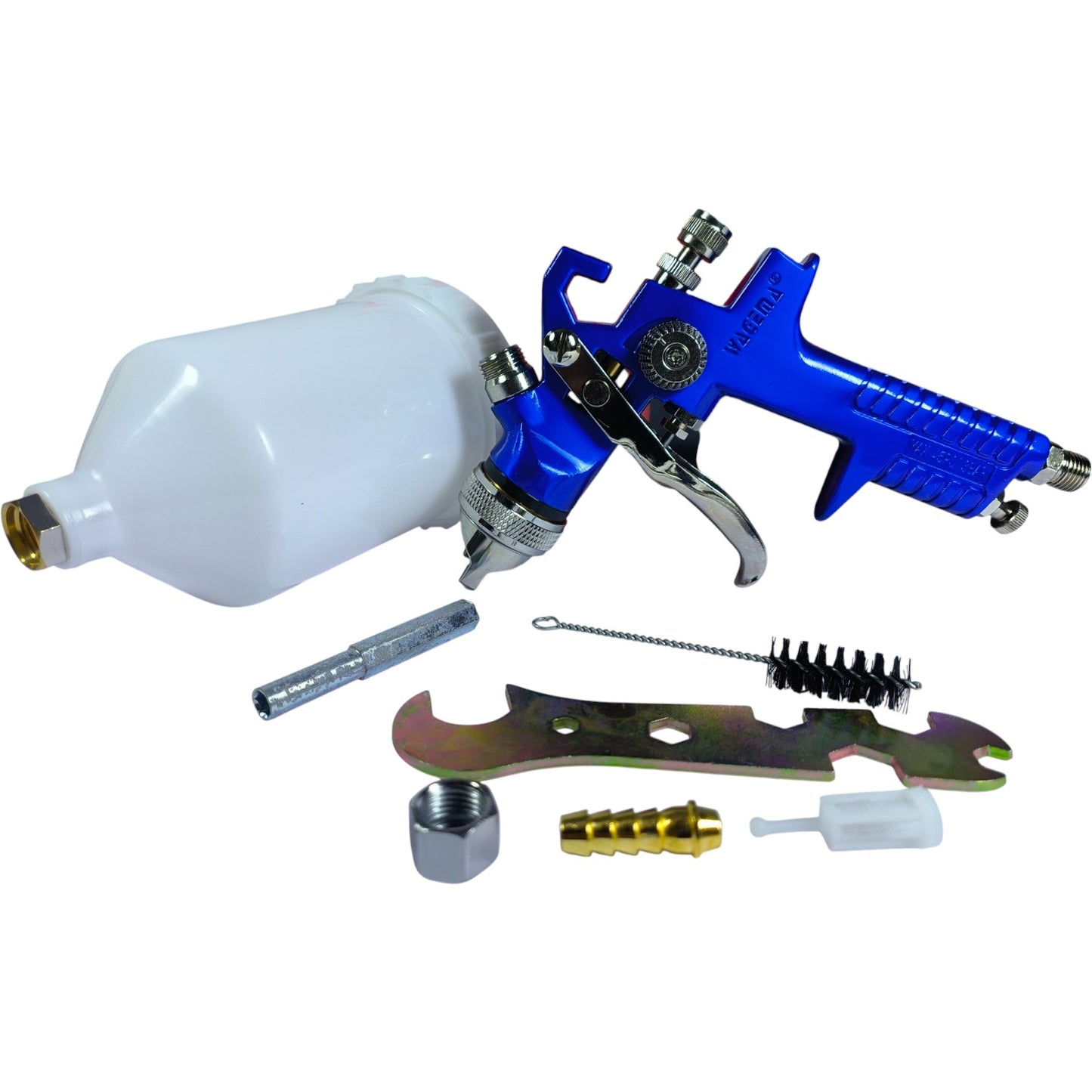 Wagema H-827 HVLP Professional Gravity Feed Spray Gun – 600ml, 1.4mm/1.3mm Nozzle for Car, Furniture & Industrial Paint