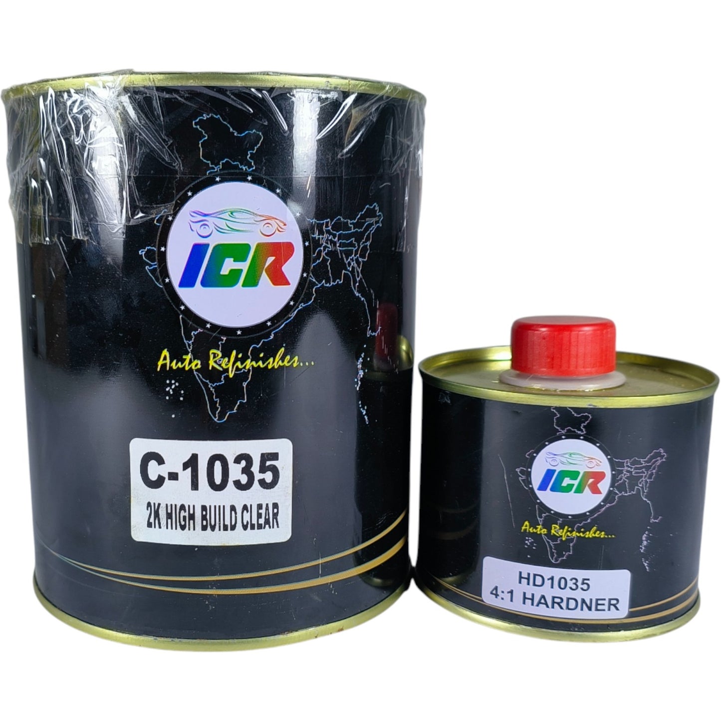 ICR 2K PU Acrylic Automotive Refinish Kit (C-1035 High Build Clear + HD1035 4:1 Hardener)