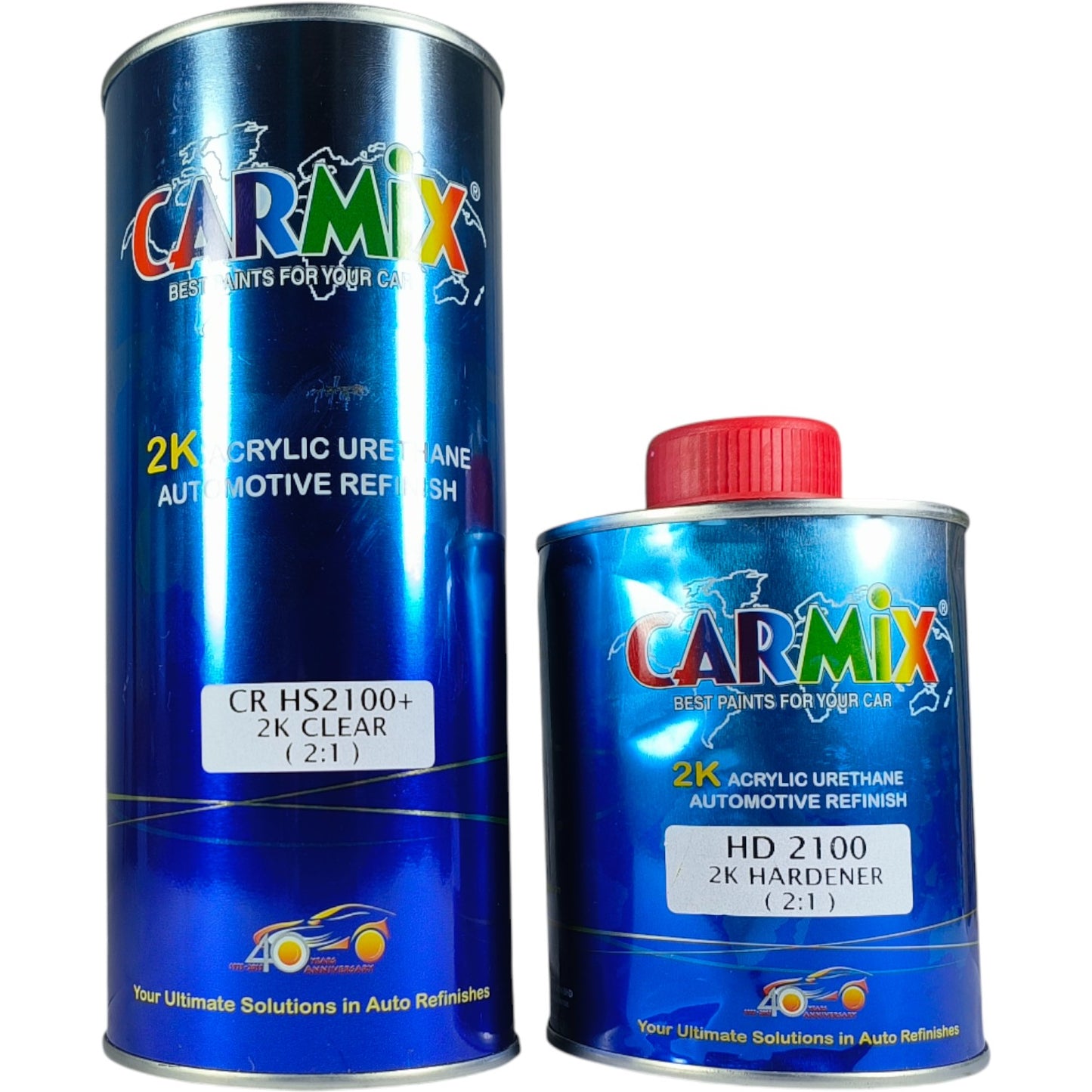 Carmix CR HS2100+ 2K Clear Coat Kit with HD 2100 Hardener (2:1 Acrylic Urethane)
