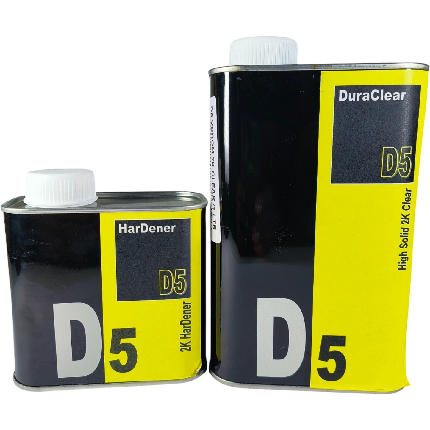 DuraClear D5 High Solid 2K Clear Coat Kit with Hardener (2:1 Mix, Made in Malaysia)
