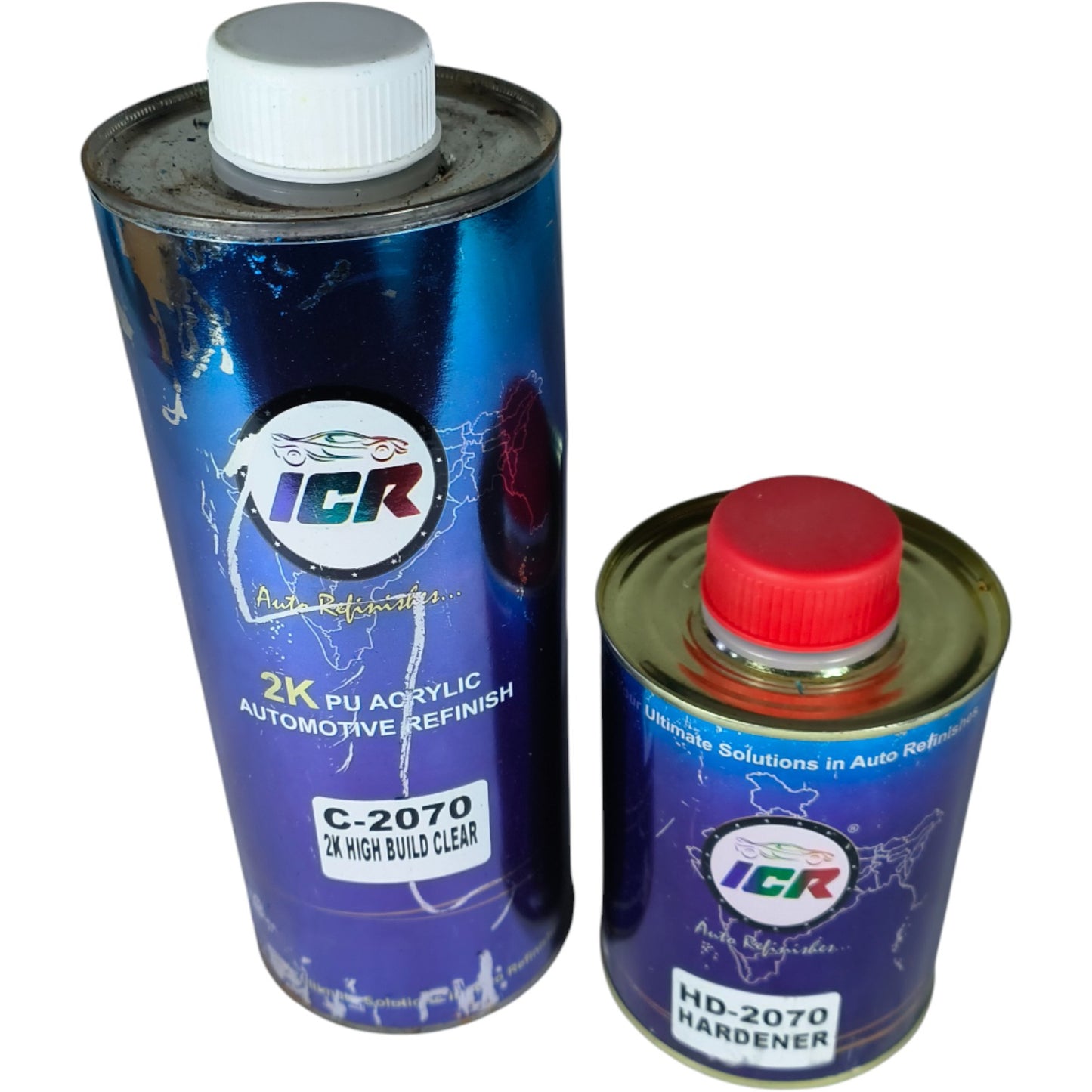 ICR 2K PU Acrylic Automotive Refinish Kit (C-2070 High Build Clear + HD-2070 Hardener) – Professional Clear Coat System