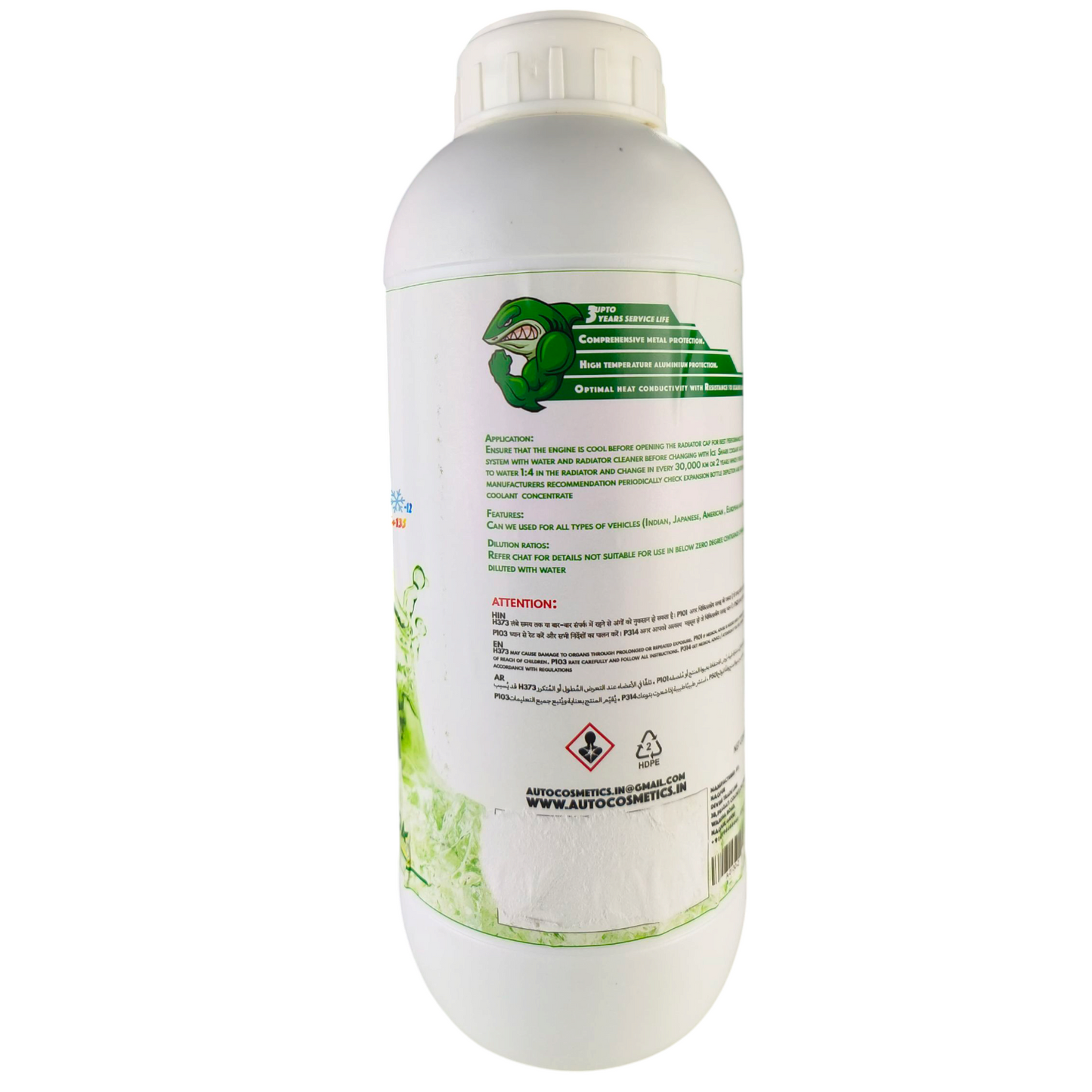 IceShark Hi-Performance Coolant – 1L (Concentrated, Long Life Protection)
