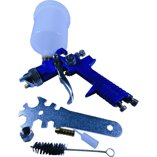 ICR H827 European Standard HVLP Spray Gun Kit for Automotive Refinishing – 600ml Cup, Multi Nozzle Set (1.4/1.7/2.0mm), Complete Tool & Cleaning Accessories