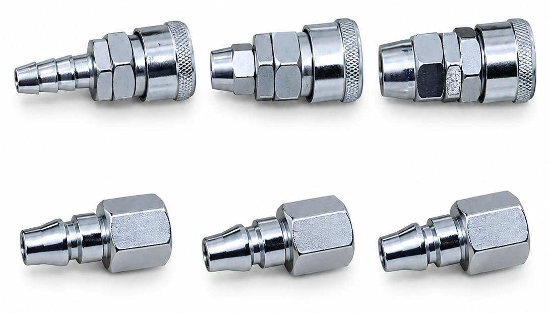 Paint Spray Gun Air Hose Connector Set – 8mm, 10mm & 12mm Hose Fittings with Gun Connector