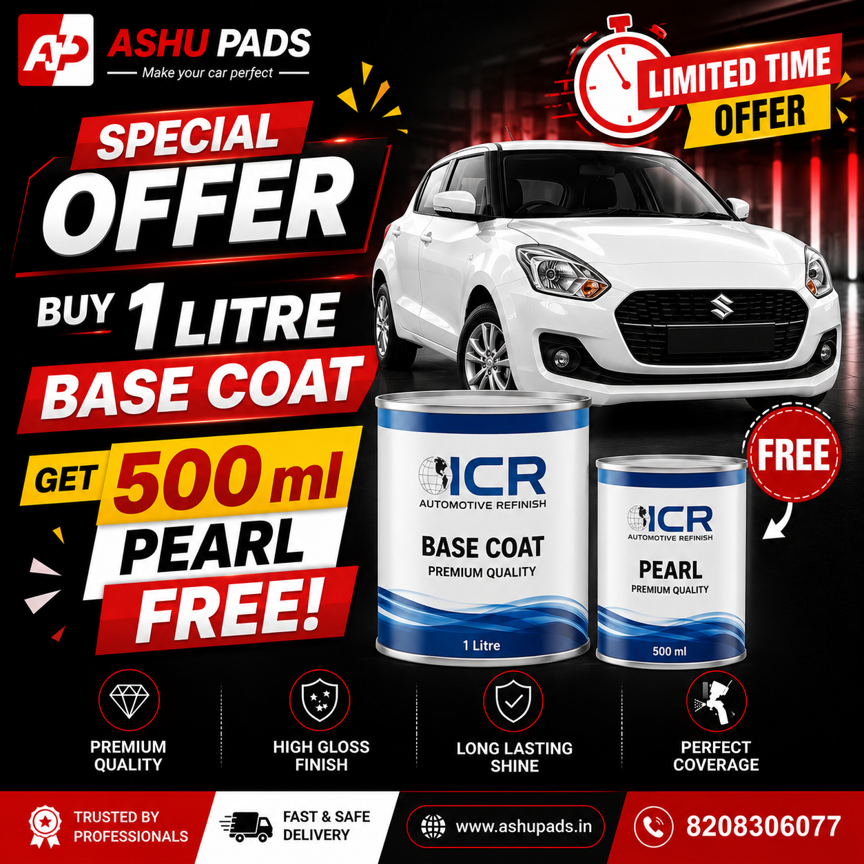 1 L BASE + 500 ML PEARL FREE