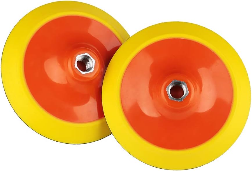 Orange Backing Pad 150mm (6") - Hook & Loop, M14 Thread