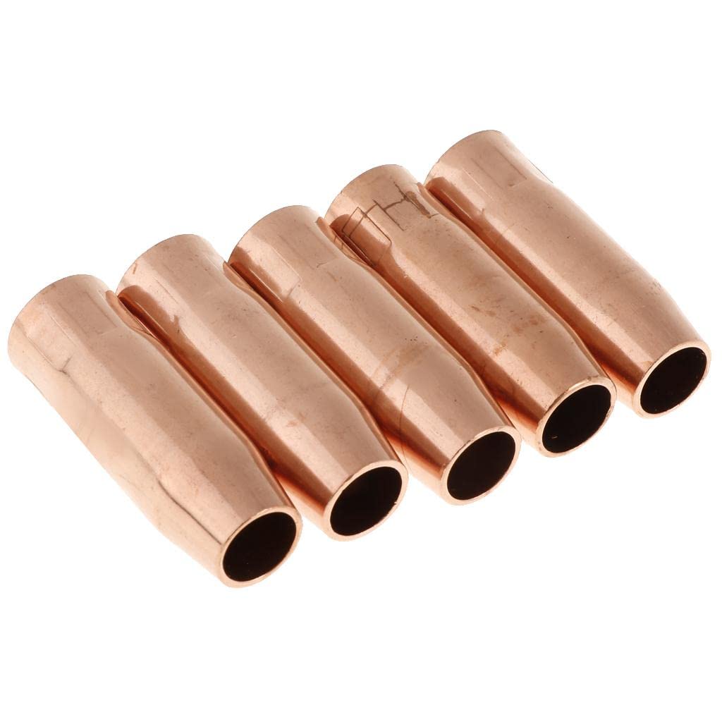 Ashu Pads 15AK MIG Welding Gas Nozzle Copper – 10PCS 5.5cm Copper Nozzle Kit for 15AK Torch Gun | Heavy Duty, Wear Resistant | Made in India