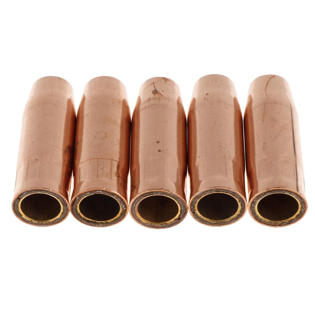 Ashu Pads 15AK MIG Welding Gas Nozzle Copper – 10PCS 5.5cm Copper Nozzle Kit for 15AK Torch Gun | Heavy Duty, Wear Resistant | Made in India