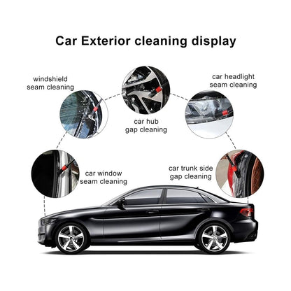 Autocosmetics Car Detailing Brush Set – 5 Sizes  (sizes 10, 12, 14, 16, 18)  for Interior & Exterior Cleaning