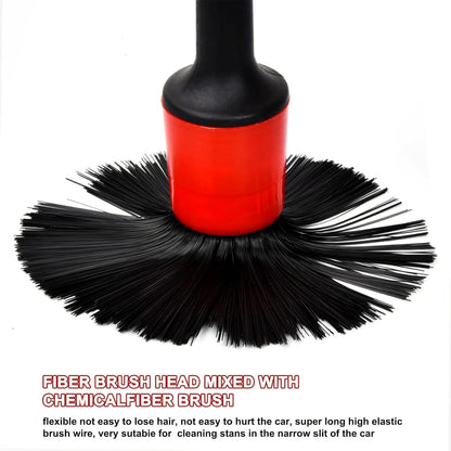 Autocosmetics Car Detailing Brush Set – 5 Sizes  (sizes 10, 12, 14, 16, 18)  for Interior & Exterior Cleaning