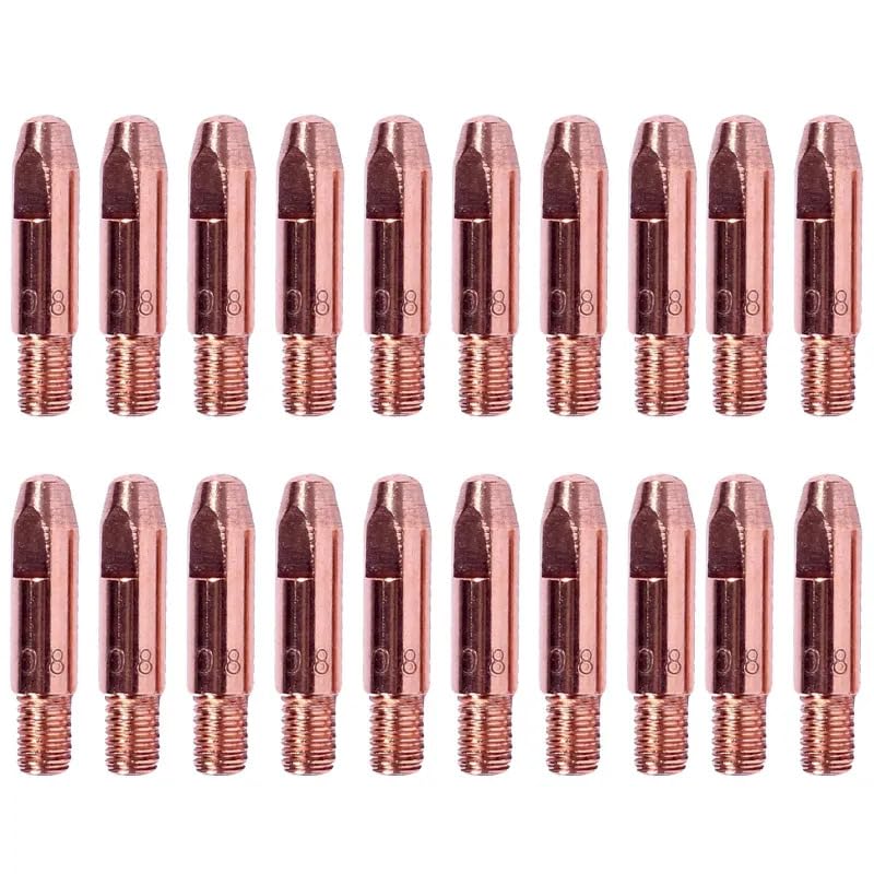 Ashu Pads MIG Welding Contact Tip 0.8mm Red Copper – Binzel Torch Compatible High Temperature Resistant Replacement Tip