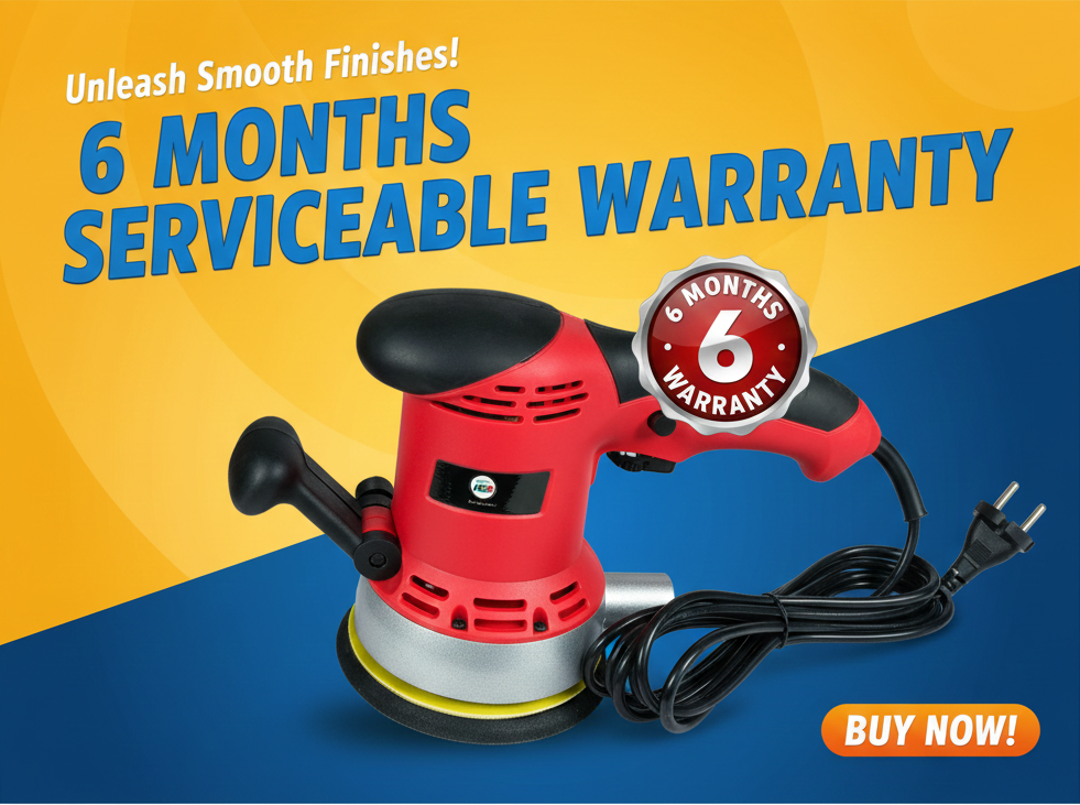 ICR EOS-81 Professional Orbital Sander 450W | 6 Inch (150mm) Dual Action, Variable Speed | For Auto Refinish, Wood & Metal Sanding