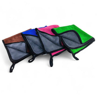 ASHU PADS Ultra Absorbent 600 GSM Microfiber Towel 40X40 for Car Cleaning Scratch Free, Lint Free, Super Soft, and Durable (Pack of 3)