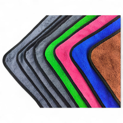 ASHU PADS Ultra Absorbent 600 GSM Microfiber Towel 40X40 for Car Cleaning Scratch Free, Lint Free, Super Soft, and Durable (Pack of 3)