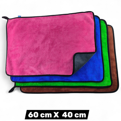 ASHU PADS Ultra Absorbent 600 GSM Microfiber Towel 40X60 for Car Cleaning Scratch Free, Lint Free, Super Soft, and Durable (Pack of 3)