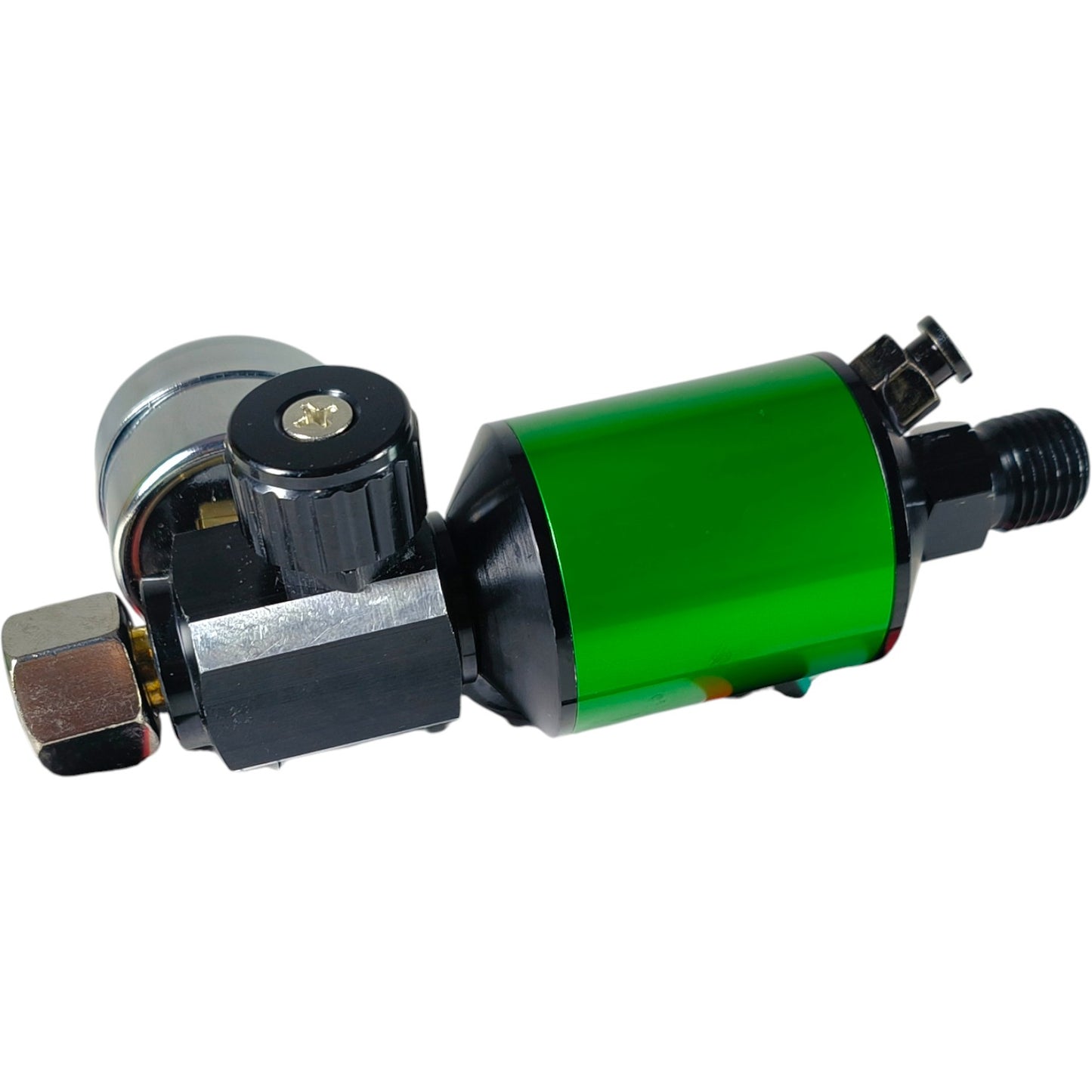 Mini Air Pressure Regulator Filter with Gauge – Spray Gun & Compressor Moisture Trap (Green)
