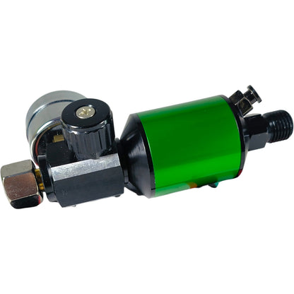 Mini Air Pressure Regulator Filter with Gauge – Spray Gun & Compressor Moisture Trap (Green)
