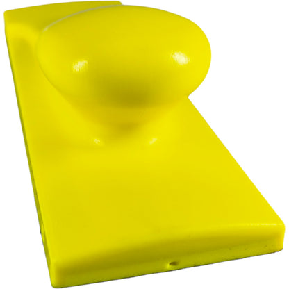Heavy Duty Yellow Hand Sanding Block with Velcro Grip | Ergonomic Handle for Wood, Metal & Automotive ( 70MM X 198MM )