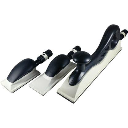 Vacuum Hand Sanding Block Set – Hook & Loop Backing, Dust Extraction, Ergonomic Design (Sizes: 70x125mm, 70x198mm, 70x400mm)