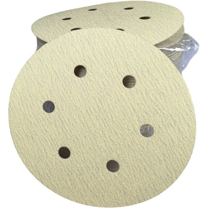 ICR Velcro Gold Sanding Discs –  Grit, 6” (150mm), Multi-hole, 100 Pcs Pack