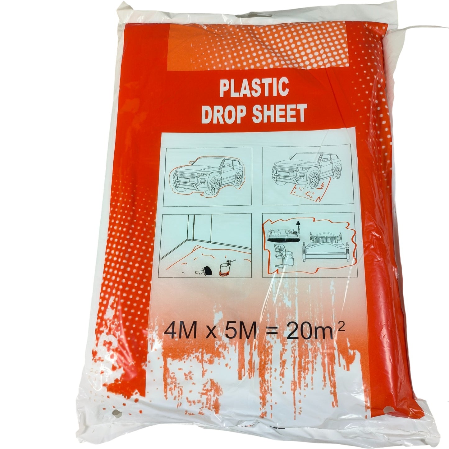 Premium Automotive Masking Film – Static Cling Dustproof Plastic Sheet Roll for Painting, Car Covers, Home Renovation