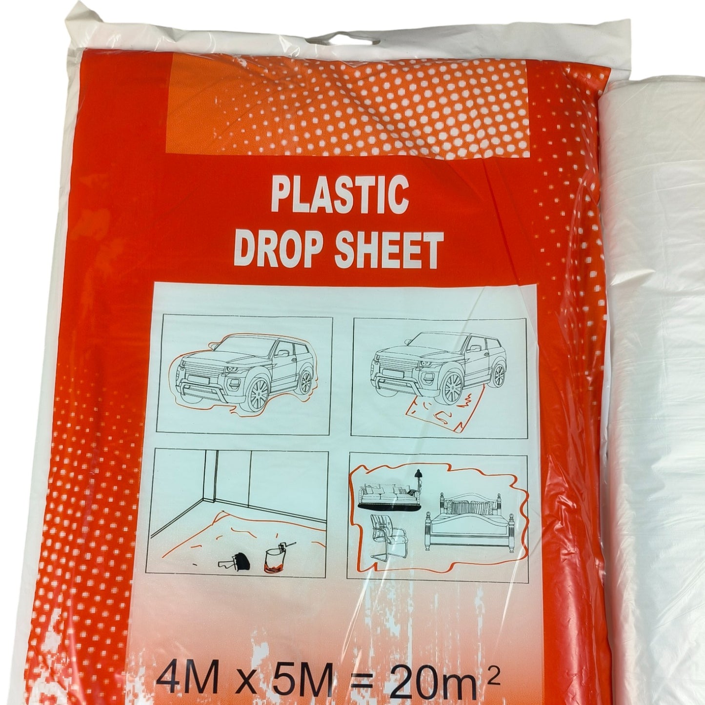 Premium Automotive Masking Film – Static Cling Dustproof Plastic Sheet Roll for Painting, Car Covers, Home Renovation