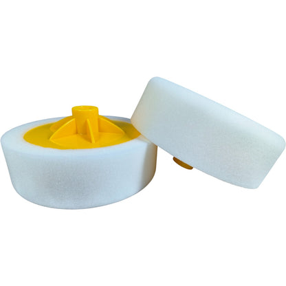 White Hard Mop Sponge Pad 150mm x 50mm (M14) – Heavy Duty Polishing & Rubbing Foam Pad