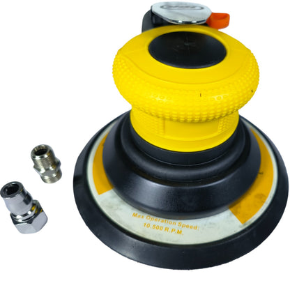 ICR W-27 6" Dual Action Pneumatic Sander with Vacuum System – 3/16" Stroke, 10,500 RPM, Lightweight, 90 PSI