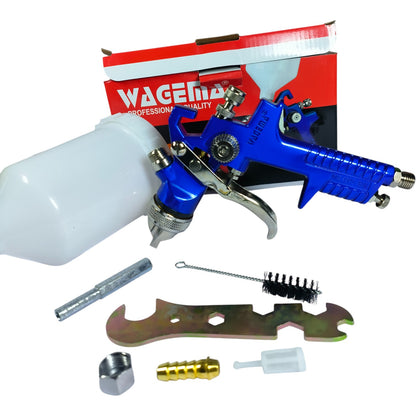 Wagema H-827 HVLP Professional Gravity Feed Spray Gun – 600ml, 1.4mm/1.3mm Nozzle for Car, Furniture & Industrial Paint