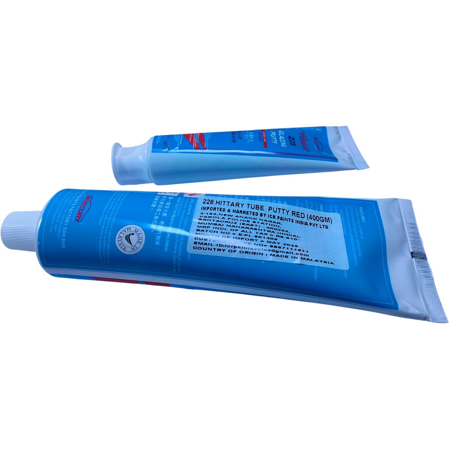 Hitary 228 Glazing Putty – Super Fine (400 GM  AND 150 GM ) | Mercury Brand