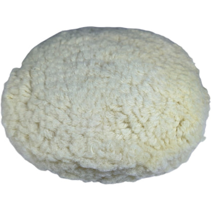 ICR Wool Buffing Pad for Rotary & Dual Action Polishers – Heavy Cut, 100% Wool, Auto Refinisher (7.5 INCH)