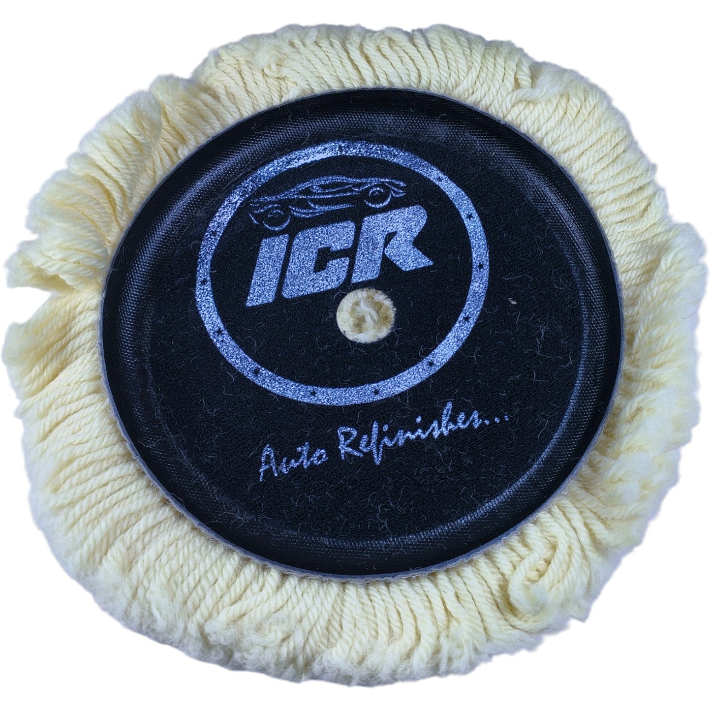 ICR Wool Buffing Pad for Rotary & Dual Action Polishers – Heavy Cut, 100% Wool, Auto Refinisher (7.5 INCH)