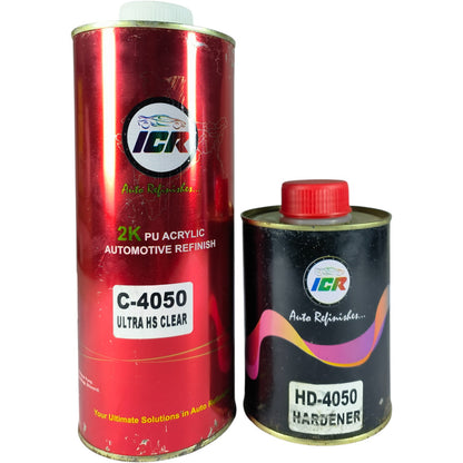 ICR 2K PU Acrylic Automotive Refinish Kit (C-4050 Ultra HS Clear + HD-4050 Hardener)