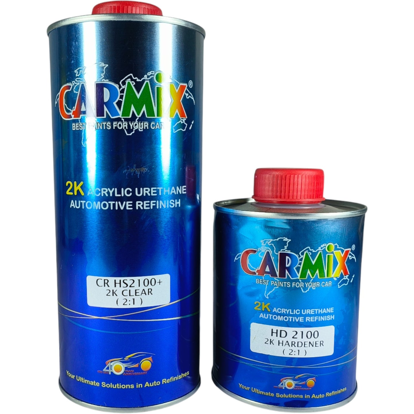 Carmix CR HS2100+ 2K Clear Coat Kit with HD 2100 Hardener (2:1 Acrylic Urethane)
