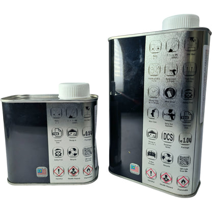 DuraClear D5 High Solid 2K Clear Coat Kit with Hardener (2:1 Mix, Made in Malaysia)