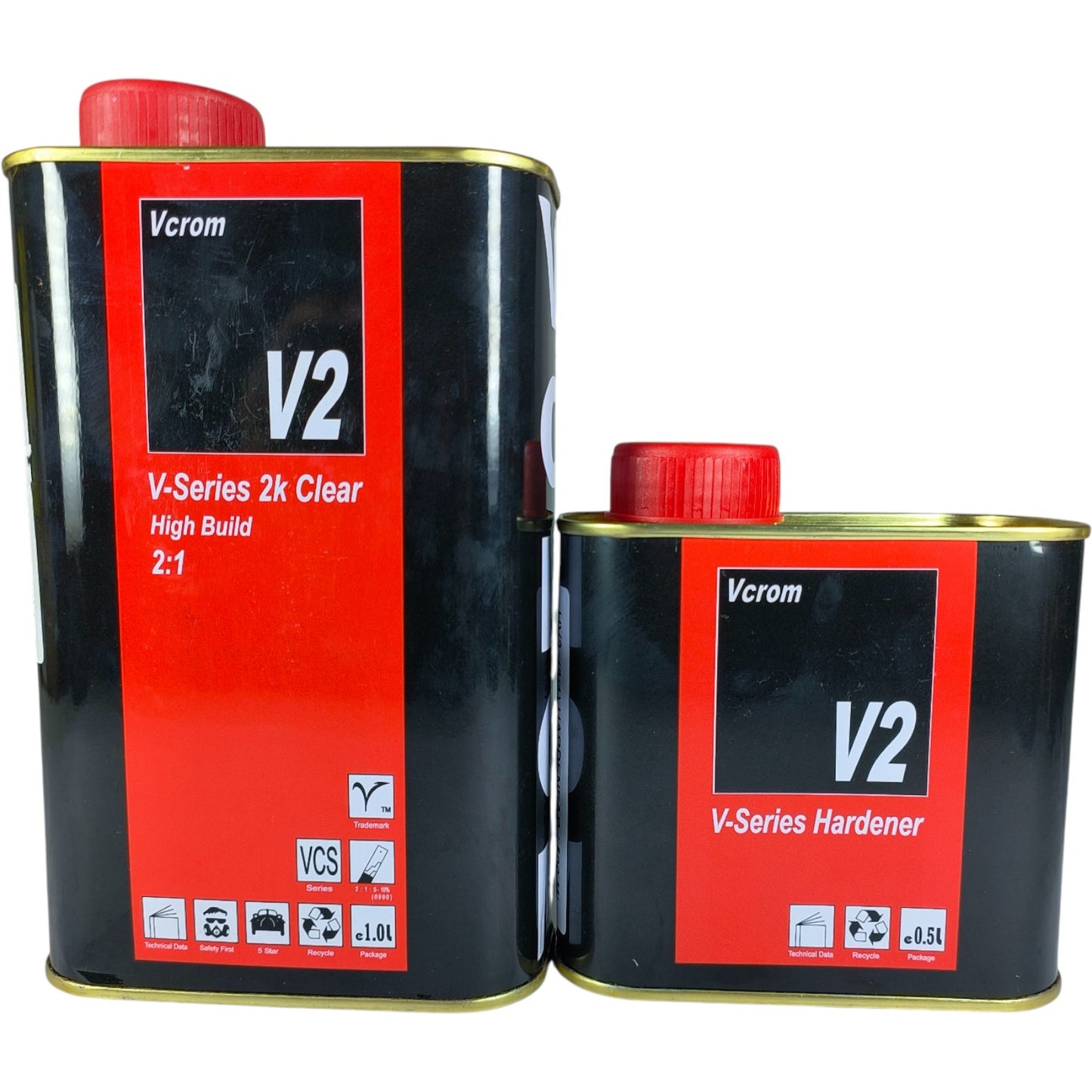 Vcrom V2 V-Series 2K Clear High Build (2:1) with Hardener Set – High Gloss Automotive Clearcoat