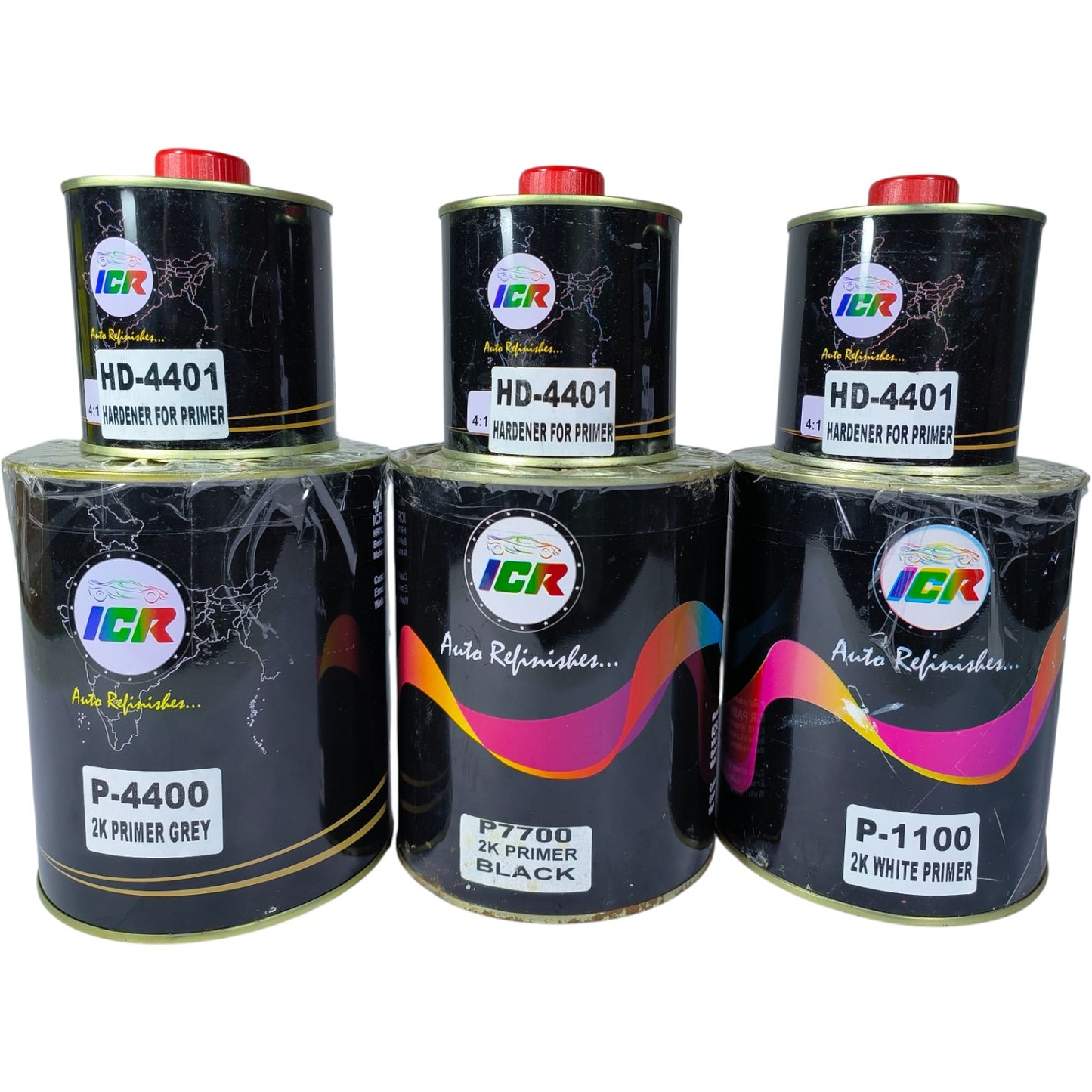ICR P-4400 2K Primer with HD-4401 Hardener – Professional Automotive 2K PU Primer Kit TOTAL QTY  1.25 L