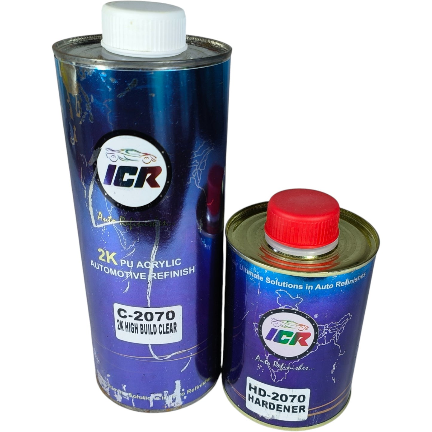 ICR 2K PU Acrylic Automotive Refinish Kit (C-2070 High Build Clear + HD-2070 Hardener) – Professional Clear Coat System