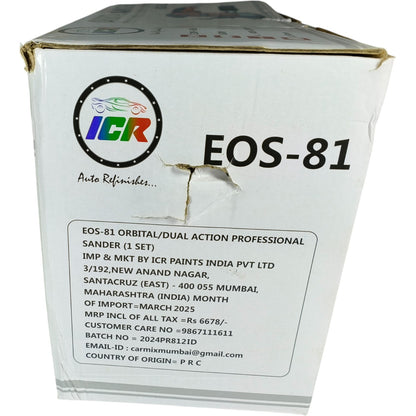 ICR EOS-81 Professional Orbital Sander 450W | 6 Inch (150mm) Dual Action, Variable Speed | For Auto Refinish, Wood & Metal Sanding