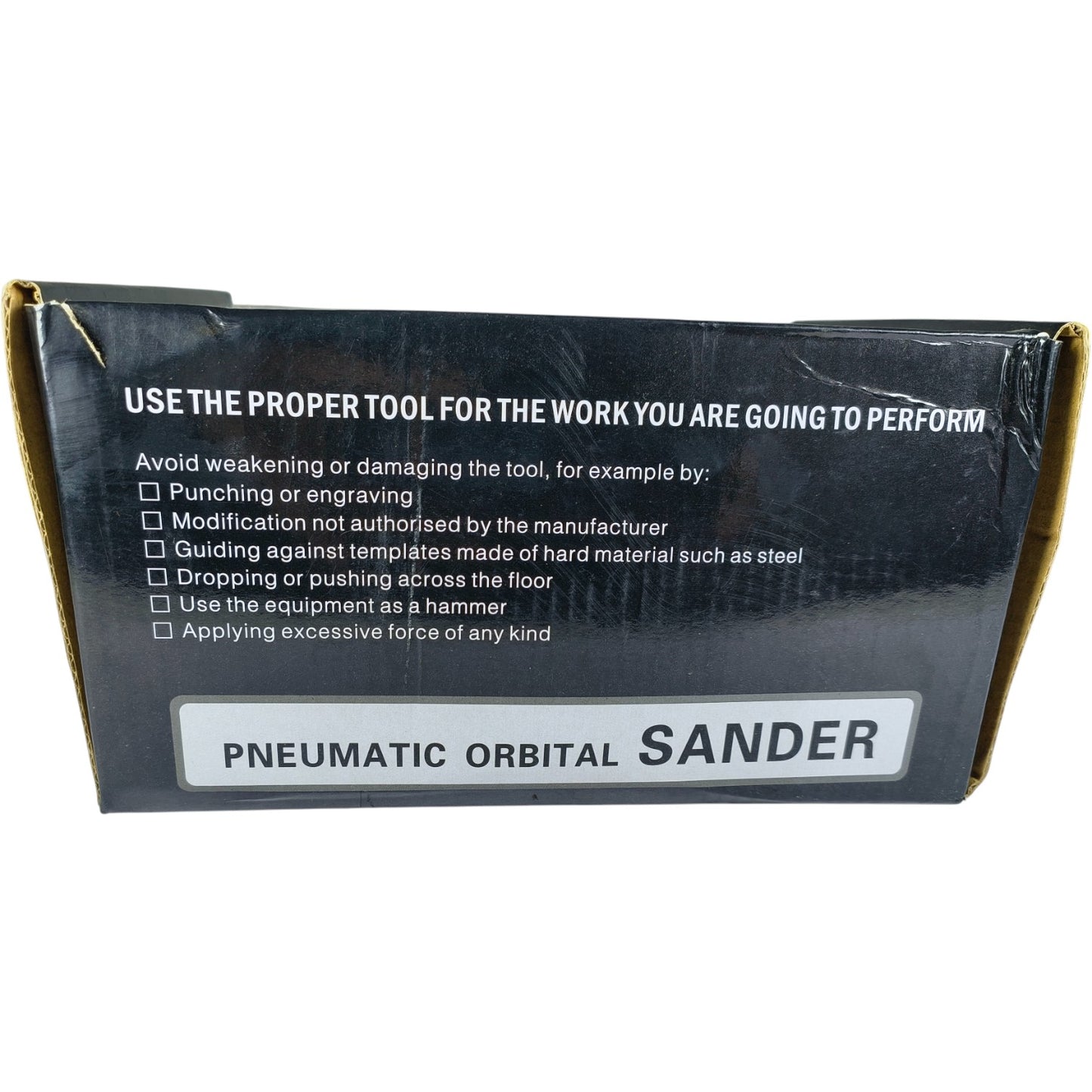 CARMIX 6118 HQ Professional Pneumatic Orbital Sander 6" (150mm) with Vacuum, Hose, Bag & Velcro Pad – Car Body & Wood Polishing Tool