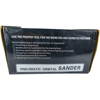 CARMIX 6118 HQ Professional Pneumatic Orbital Sander 6" (150mm) with Vacuum, Hose, Bag & Velcro Pad – Car Body & Wood Polishing Tool