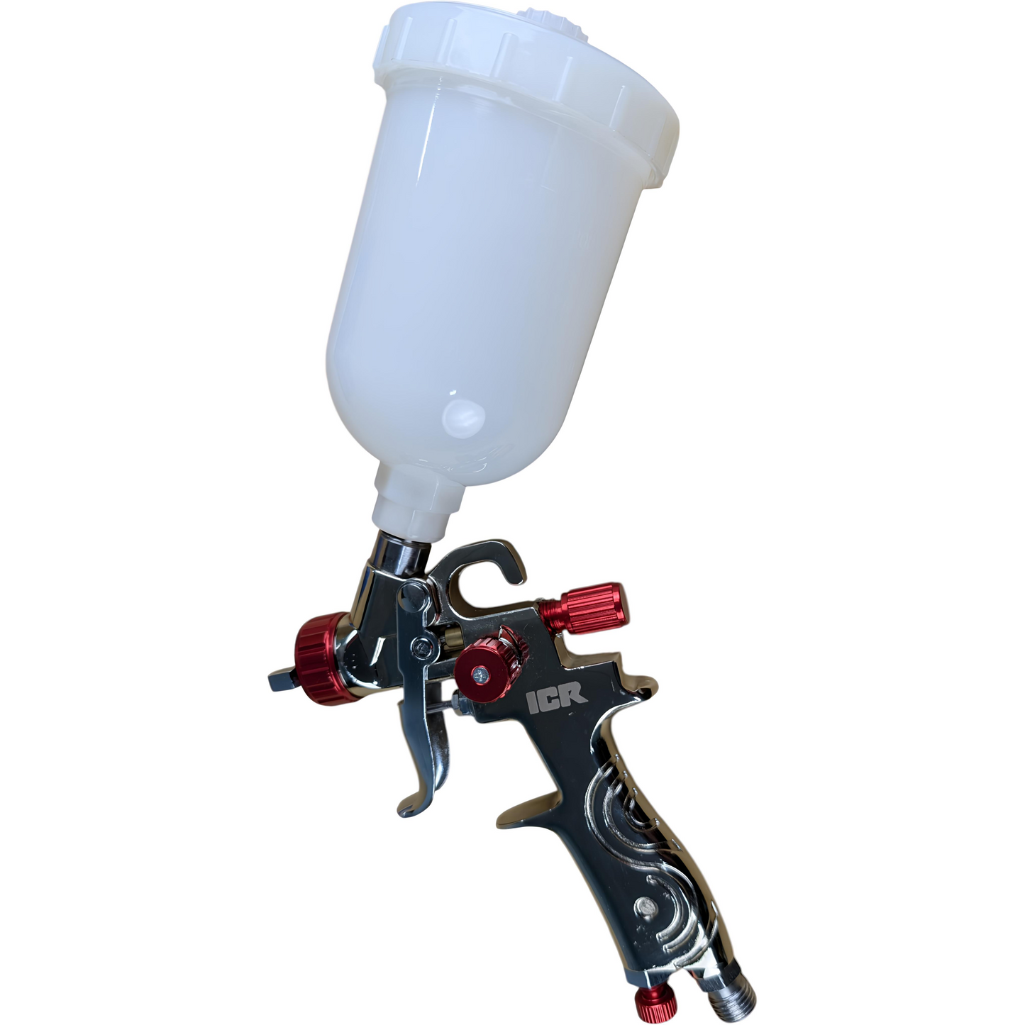 ICR Mini HVLP Spray Gun – High Atomization | Gravity Feed | Professional Painting Tool