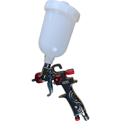 ICR Mini HVLP Spray Gun – High Atomization | Gravity Feed | Professional Painting Tool