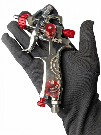 ICR Mini HVLP Spray Gun – High Atomization | Gravity Feed | Professional Painting Tool