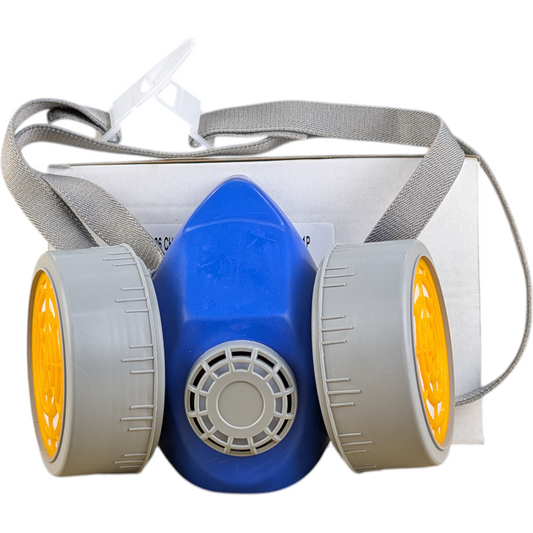 GM306 Chemical Respirator Double Mask with Dual Cartridge Filters | Industrial Safety Respirator for Paint, Chemical & Dust Protection