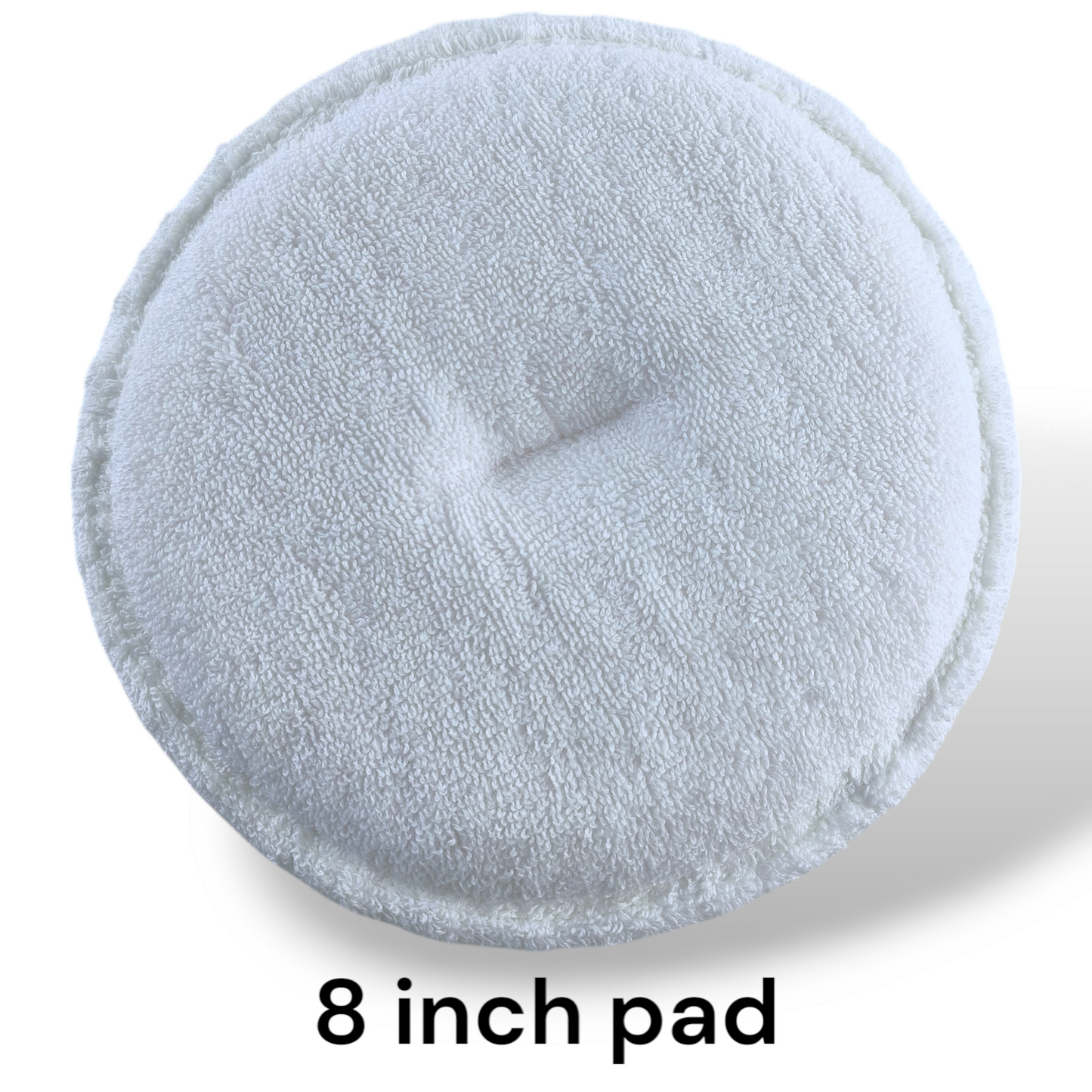 ASHU PADS 8 Inch 100% cotton microfiber Polishing & Buffing Pads – Pack of 10 (White)