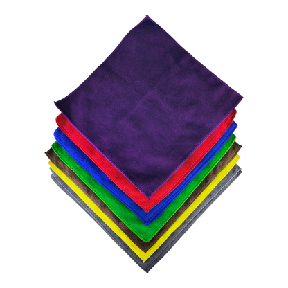 ASHU PADS Microfibre Cloth for Cleaning | 350 GSM Thick Lint & Streak-Free Multipurpose and Reusable Cloth | High Water Absorption and Retention for Effortless Cleaning (Pack of 4, 40x40cm 350 GSM)